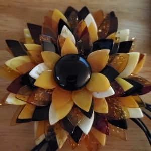 Artisan amber flower